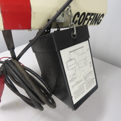 Coffing EC.2016.7 1 Ton 2000LBS Electric Chain Hoist 15' Lift 16FPM 208V 3Ph