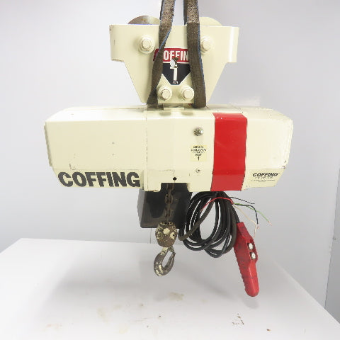 Coffing EC.2016.7 1 Ton 2000LBS Electric Chain Hoist 15' Lift 16FPM 208V 3Ph