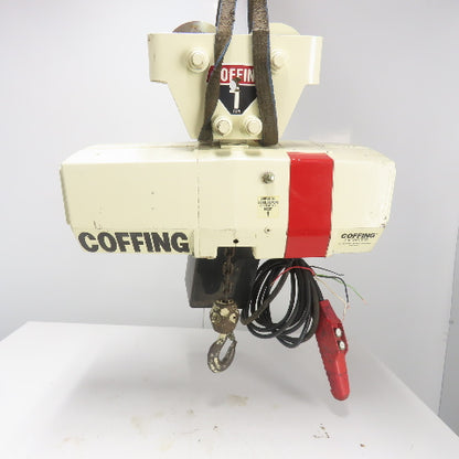 Coffing EC.2016.7 1 Ton 2000LBS Electric Chain Hoist 15' Lift 16FPM 208V 3Ph