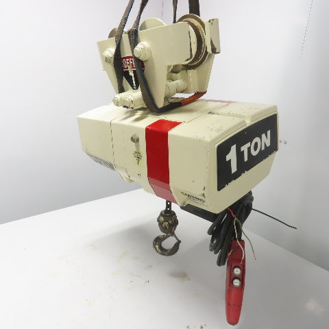 Coffing EC.2016.7 1 Ton 2000LBS Electric Chain Hoist 15' Lift 16FPM 208V 3Ph