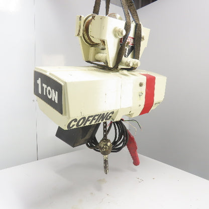 Coffing EC.2016.7 1 Ton 2000LBS Electric Chain Hoist 15' Lift 16FPM 208V 3Ph