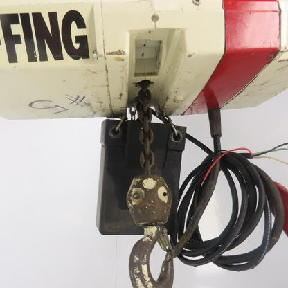 Coffing EC.2016.7 1 Ton 2000LBS Electric Chain Hoist 15' Lift 16FPM 208V 3Ph