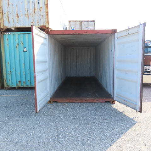 20' Standard Height End Door Shipping Container 89-3/4" x 92" Opening WWT