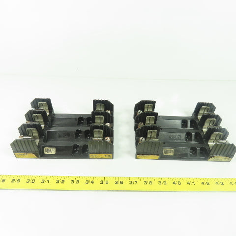 Busmann R60060-3COR Fuse Block Holder 600V 60A Lot Of 2