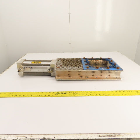 Salina Vortex S07 7 x 7" Flanged Stainless Slide Gate Valve Air Cylinder Powered
