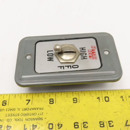 Arrow Hart 27944-G 125V 10A Max 3 Position High-Off-Low Selector Switch