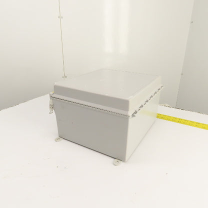 Hoffman A14128CHQRFG 14" x 12" x 8" Fiberglass Electrical Enclosure W/ Backplate