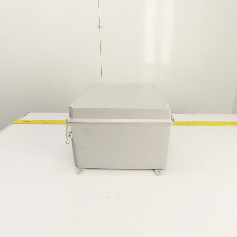 Hoffman A14128CHQRFG 14" x 12" x 8" Fiberglass Electrical Enclosure W/ Backplate