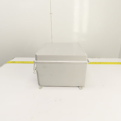 Hoffman A14128CHQRFG 14" x 12" x 8" Fiberglass Electrical Enclosure W/ Backplate