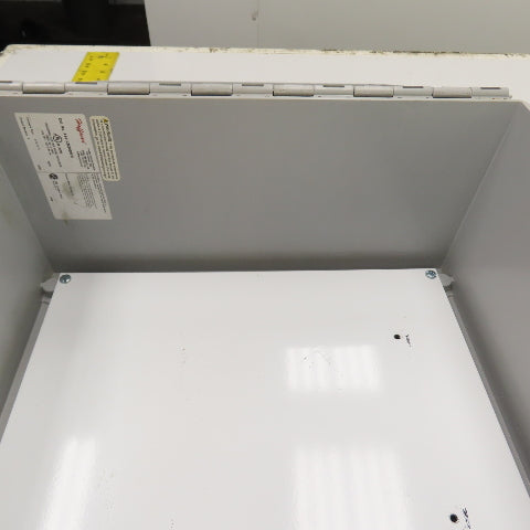 Hoffman A14128CHQRFG 14" x 12" x 8" Fiberglass Electrical Enclosure W/ Backplate
