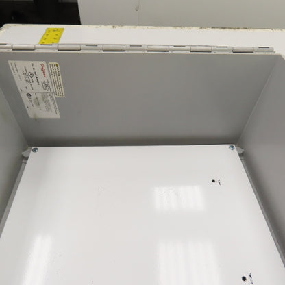 Hoffman A14128CHQRFG 14" x 12" x 8" Fiberglass Electrical Enclosure W/ Backplate