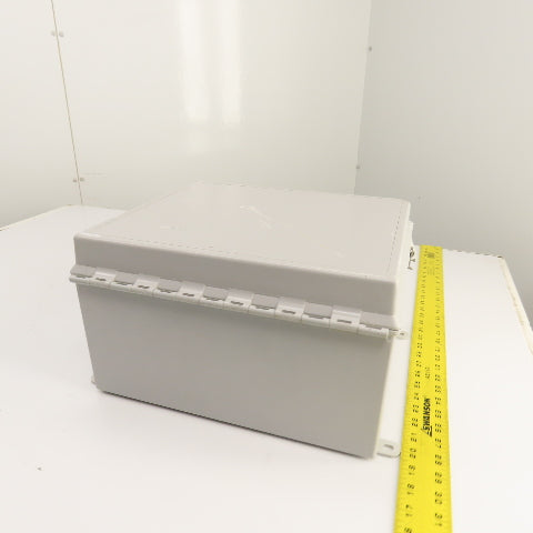 Hoffman A14128CHQRFG 14" x 12" x 8" Fiberglass Electrical Enclosure W/ Backplate