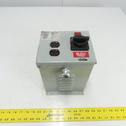 Daykin MDGTA-05 1000VA Disconnect Transformer Pri 480V Sec 120V 8.3A 1Ph