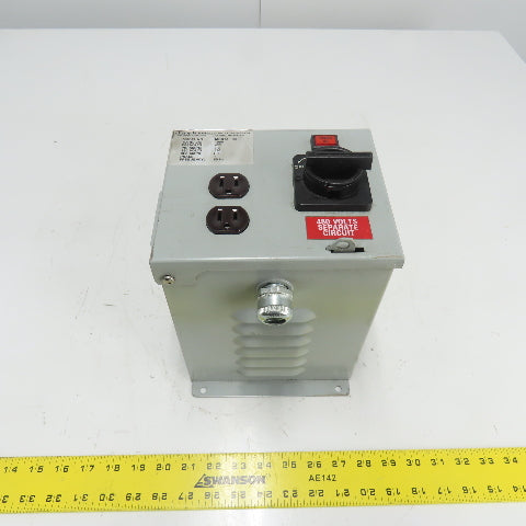 Daykin MDGTA-05 1000VA Disconnect Transformer Pri 480V Sec 120V 8.3A 1Ph