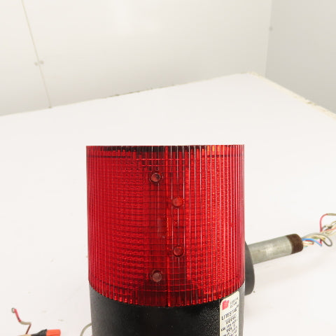 Federal Siganl LSB LSB-10 Litestak Safety Lights 120VAC Red & Amber Lot Of 2