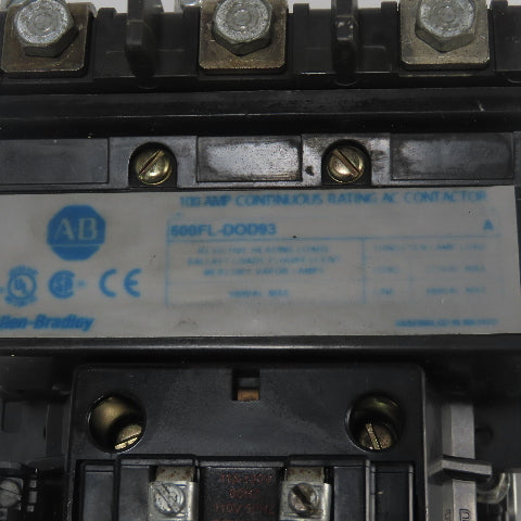 Allen Bradley 500FL-DOD93 Ser A Lighting Contactor 690VAC 3-Pole 110-120V Coil
