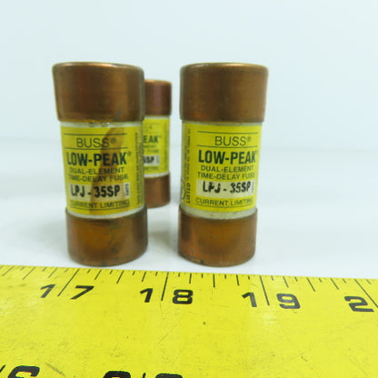 Buss LPJ-35SP LPS-RK-40SP 35A & 40A Low-Peak Time Delay Fuses 600VAC Lot Of 7