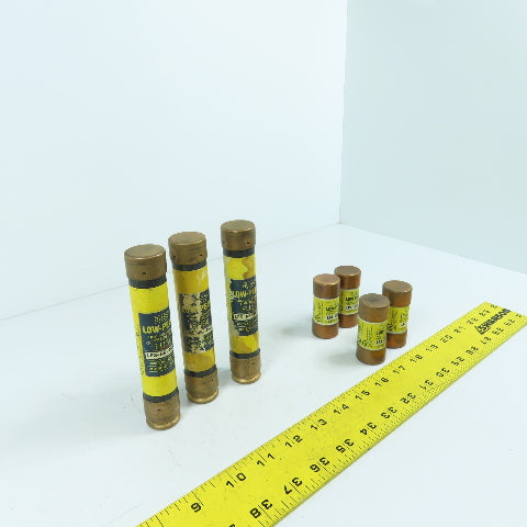 Buss LPJ-35SP LPS-RK-40SP 35A & 40A Low-Peak Time Delay Fuses 600VAC Lot Of 7
