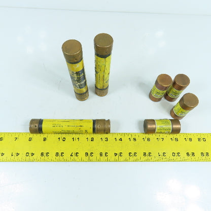 Buss LPJ-35SP LPS-RK-40SP 35A & 40A Low-Peak Time Delay Fuses 600VAC Lot Of 7