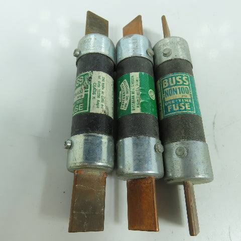 Buss NON-200 NON-100 200A & 100A One Time Fuses 250VAC Lot Of 5