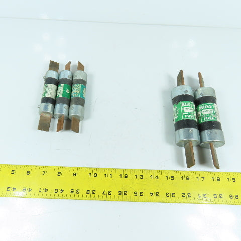 Buss NON-200 NON-100 200A & 100A One Time Fuses 250VAC Lot Of 5