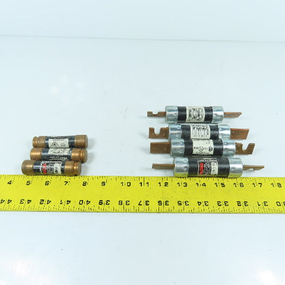 Bussman FRN-R-100 FRN-R-60 Fusetron 60A & 100A Time Delay Fuses 250VAC Lot Of 7
