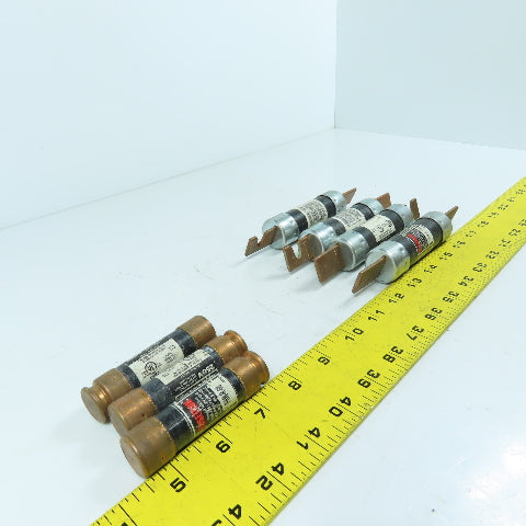 Bussman FRN-R-100 FRN-R-60 Fusetron 60A & 100A Time Delay Fuses 250VAC Lot Of 7