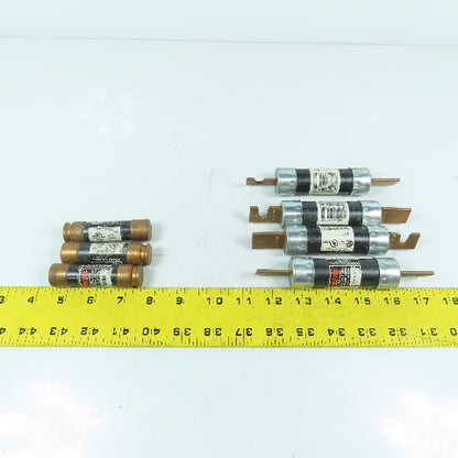 Bussman FRN-R-100 FRN-R-60 Fusetron 60A & 100A Time Delay Fuses 250VAC Lot Of 7