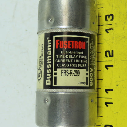 Bussman FRS-R-200 Fusetron 200A Dual Element Time Delay Fuses 600VAC