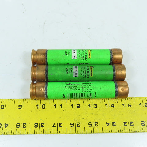 Bussman FRS-R-40 Fusetron 40A Energy Efficient Time Delay Fuses 600VAC Lot Of 3