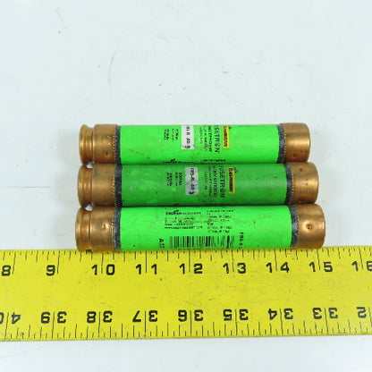 Bussman FRS-R-40 Fusetron 40A Energy Efficient Time Delay Fuses 600VAC Lot Of 3