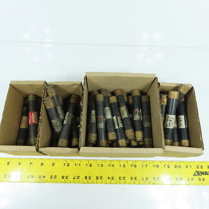 Bussman FRS-R-30, 3-2/10, 9, 6, Fusetron Misc Time Delay Fuses 600VAC Lot Of 31