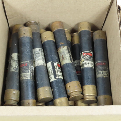 Bussman FRS-R-30, 3-2/10, 9, 6, Fusetron Misc Time Delay Fuses 600VAC Lot Of 31