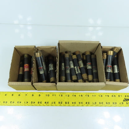 Bussman FRS-R-30, 3-2/10, 9, 6, Fusetron Misc Time Delay Fuses 600VAC Lot Of 31