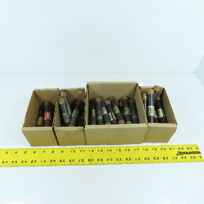 Bussman FRS-R-30, 3-2/10, 9, 6, Fusetron Misc Time Delay Fuses 600VAC Lot Of 31