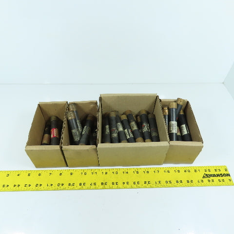 Bussman FRS-R-30, 3-2/10, 9, 6, Fusetron Misc Time Delay Fuses 600VAC Lot Of 31