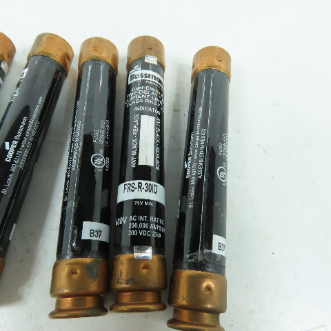 Bussman FRS-R-30ID Fusetron 30A Time Delay Current Limiting Fuses 600VAC Lot/5