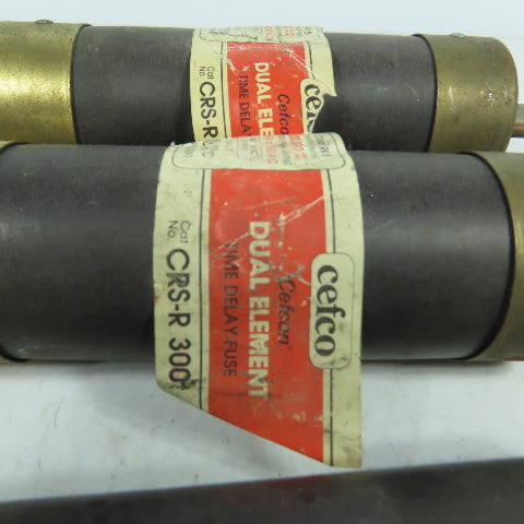 Cefco CRS-R 300 Cefcon 300A Dual Element Time Delay Fuse 600VAC Lot Of 3