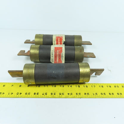 Cefco CRS-R 300 Cefcon 300A Dual Element Time Delay Fuse 600VAC Lot Of 3
