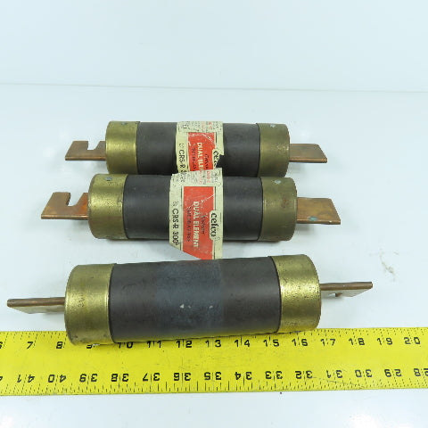 Cefco CRS-R 300 Cefcon 300A Dual Element Time Delay Fuse 600VAC Lot Of 3