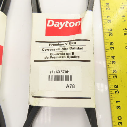 Dayton 6X570H A78 1/2" x 80" A-Section V-Belt Lot Of 2