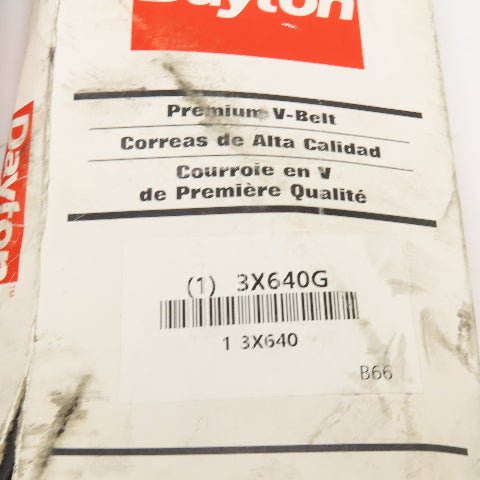 Dayton 3X640G V-Belt B66 69" Polyester Lot Of 4