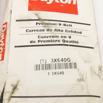 Dayton 3X640G V-Belt B66 69" Polyester Lot Of 4