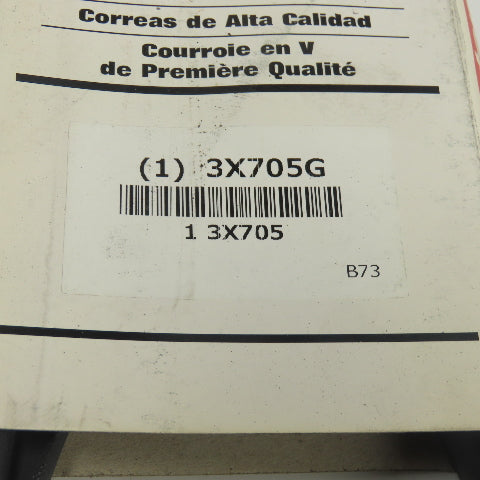 Dayton 3X705G V- Belt 0.4" Thick x 76" x 21/32" Top W Lot Of 3
