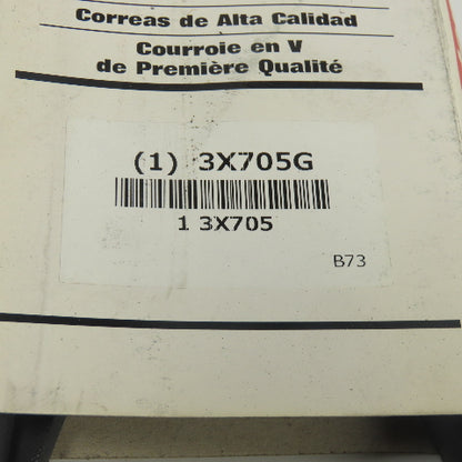 Dayton 3X705G V- Belt 0.4" Thick x 76" x 21/32" Top W Lot Of 3