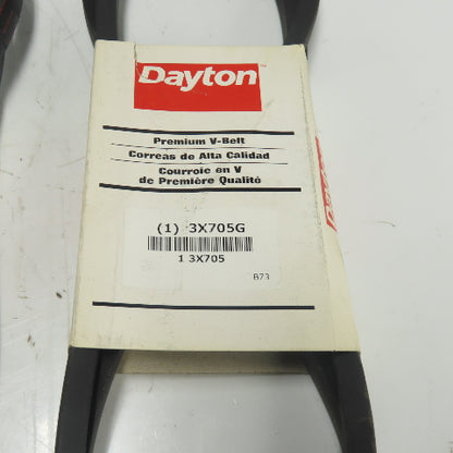 Dayton 3X705G V- Belt 0.4" Thick x 76" x 21/32" Top W Lot Of 3
