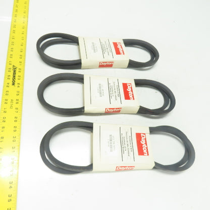 Dayton 3X705G V- Belt 0.4" Thick x 76" x 21/32" Top W Lot Of 3
