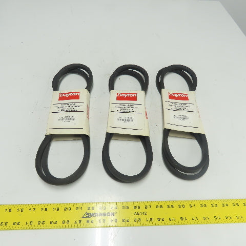 Dayton 3X705G V- Belt 0.4" Thick x 76" x 21/32" Top W Lot Of 3