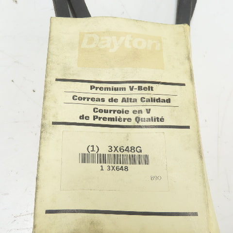 Dayton 3X648G V- Belt 0.4" x 93" x 21/32" Lot Of 2