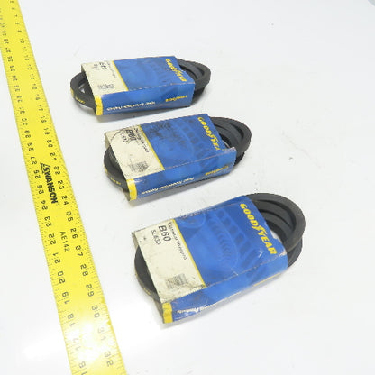 Goodyear B60 SL630 Classical Wrapped V-Belt Drive 63" Lot Of 3